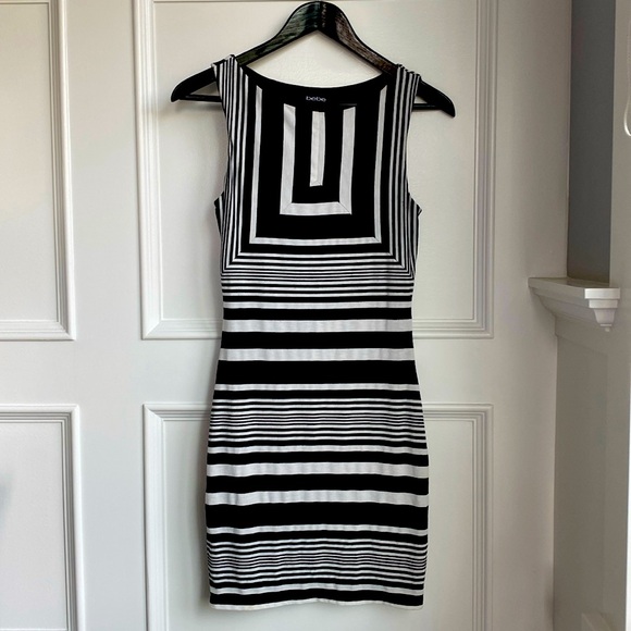 Bebe geometric black & white dress - Picture 1 of 4